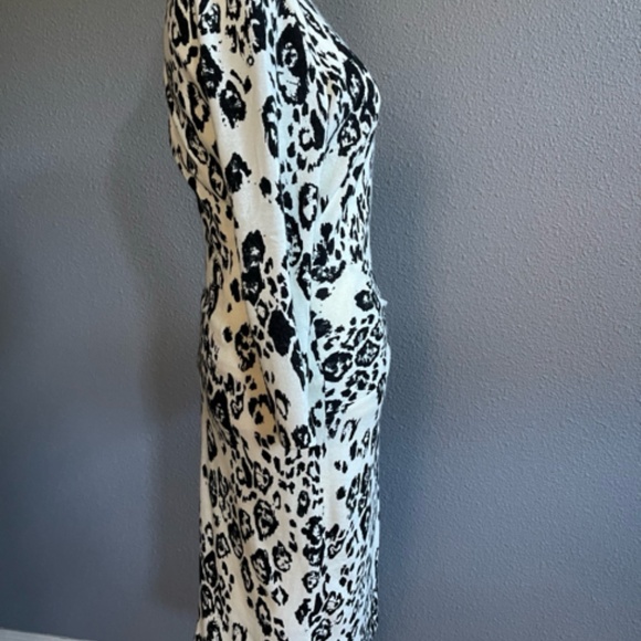 Cache Sheath Dress with Cow Print Boatneck and 3-4th Sleeves main image 7